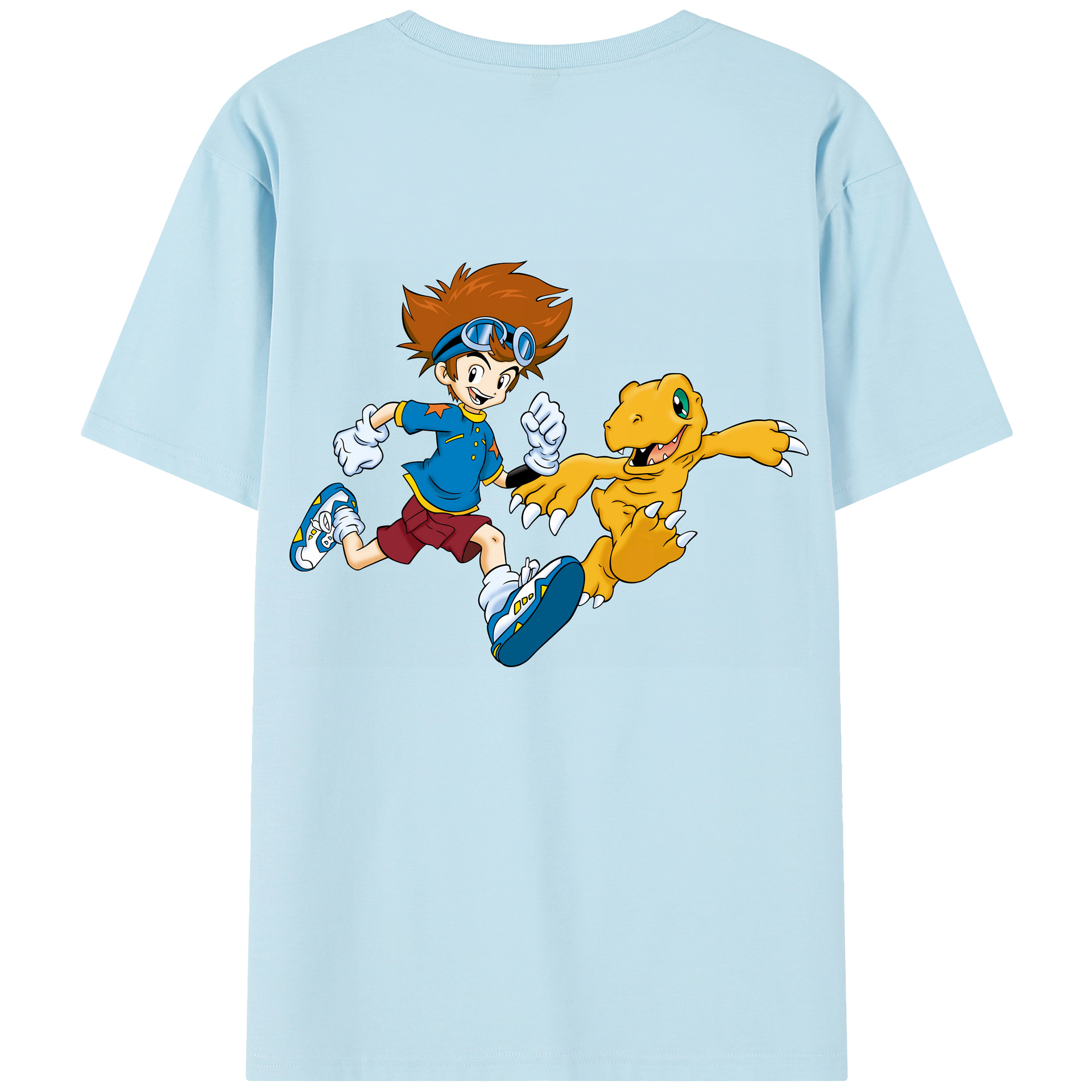 （画像用） Digimon デジタルモンスター/デジモン 綿100％半袖Tシャツ（背面プリント）